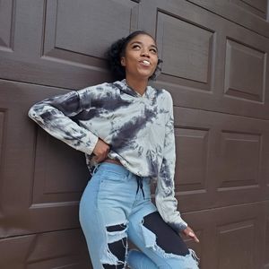 RUE 21 Tie- Dye Cropped Hoddie